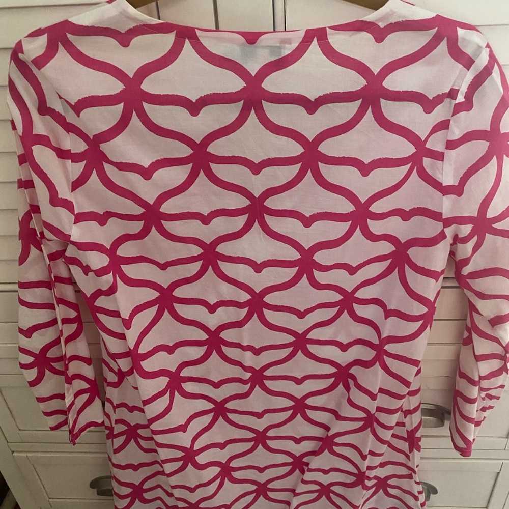 Pink And White Patterned Tunic - image 4